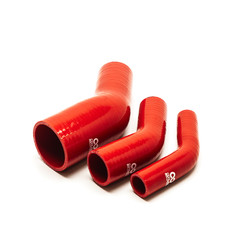 Silicone 45° Elbow Reducer Ø16-13 to Ø102-90 mm, Red