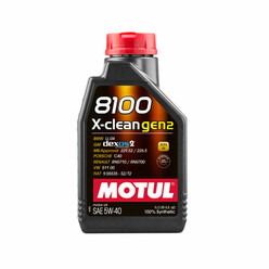 Motul 8100 X-Clean Gen2 Engine Oil 5W40 (BMW, Mercedes, Porsche, VW, GM...) 1L