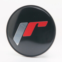Japan Racing Universal Center Cap Sticker - Black, JR Logo