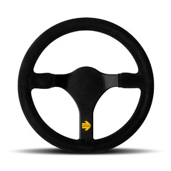 Momo Mod. 31 Steering Wheel, Black Suede, Black Spokes - 32 cm
