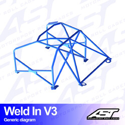 AST Rollcages V3 Weld-In 8-Point Roll Cage for Mazda MX-5 NA