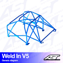 AST Rollcages V5 Weld-In 8-Point Roll Cage for Honda S2000
