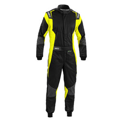 Sparco Futura Eco-Friendly Racing Suit, Black & Yellow (FIA 8856-2018)