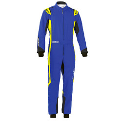 Sparco Thunder Karting Suit Kid, Blue & Yellow (CIK-FIA N2013.1)