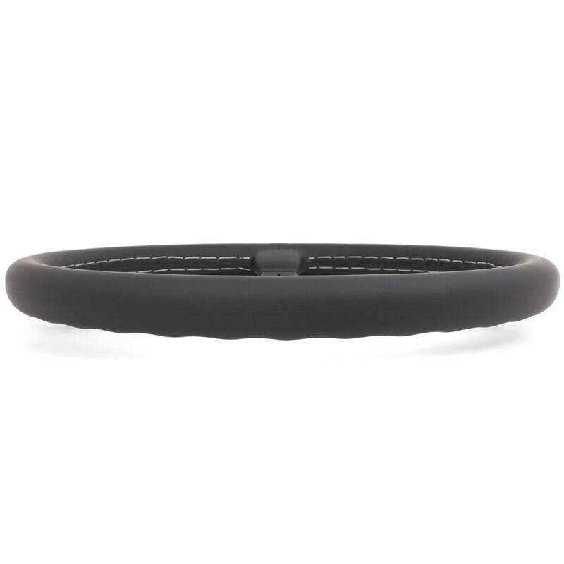 Nardi Classic ND36 Steering Wheel, Black Leather, Black Spokes, Grey Stitching, 40 mm Dish