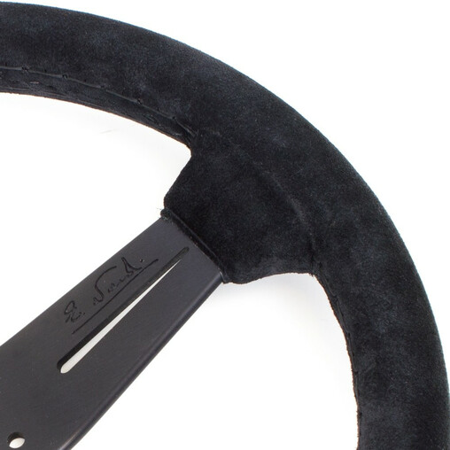 Nardi Classic ND33 Steering Wheel, Suede, Black Spokes, Black Stitching, 40 mm Dish