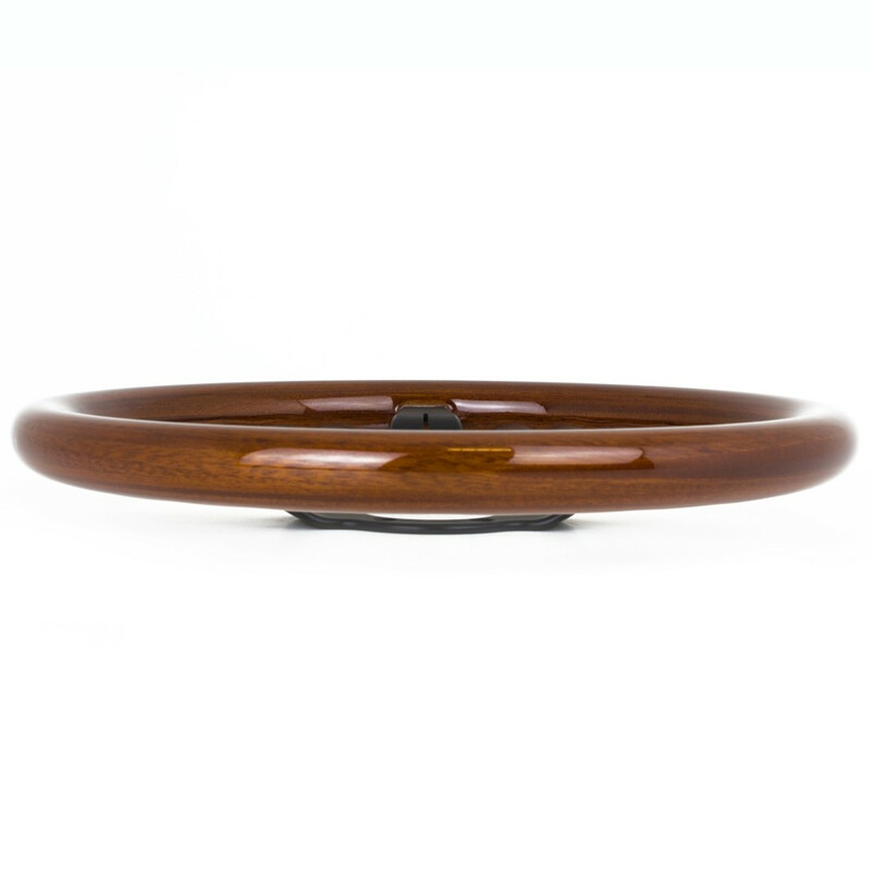 Nardi Deep Corn Steering Wheel, Wood, Black Spokes, 50 mm Dish, Ø33 cm