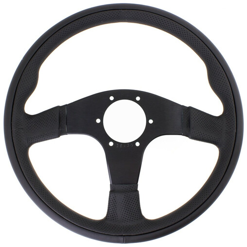 Nardi Twin Line Steering Wheel, Black Leather, Black Spokes, Ø35 cm