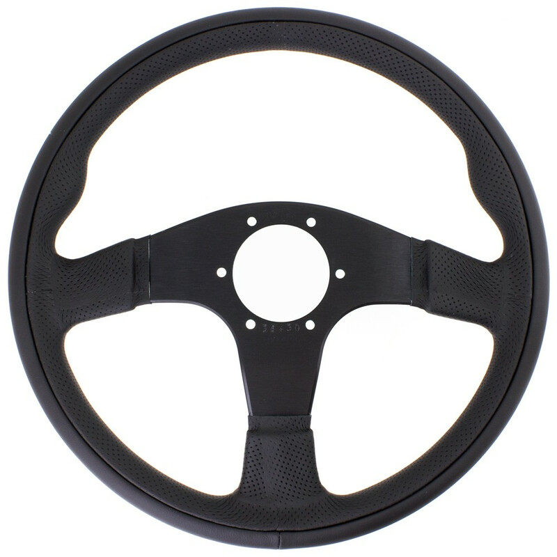 Nardi Twin Line Steering Wheel, Black Leather, Black Spokes, Ø35 cm