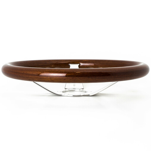 Nardi Deep Corn Steering Wheel, Wood, Chrome Spokes, 75 mm Dish, Ø35 cm