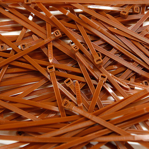 Cable Ties, Pack of 100 - Brown