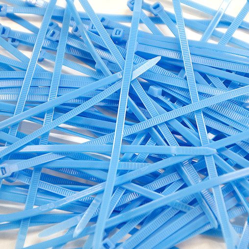 Cable Ties, Pack of 100 - Baby Blue
