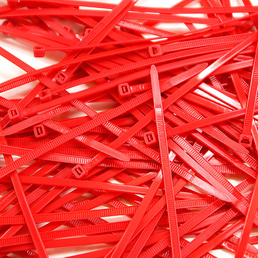 Cable Ties, Pack of 100 - Red