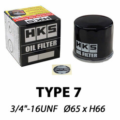HKS Type 7 Oil Filter | 3/4"-16 UNF (Nissan CA18, RB, VG30, Toyota 4A-G(Z)E, 1ZZ, 2ZZ...)