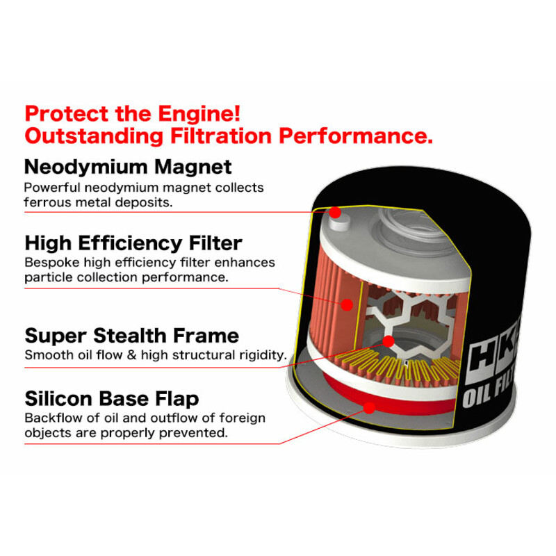HKS Type 7 Oil Filter | 3/4"-16 UNF (Nissan CA18, RB, VG30, Toyota 4A-G(Z)E, 1ZZ, 2ZZ...)