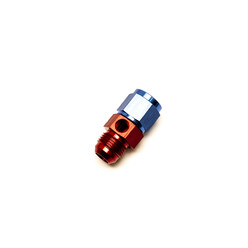 Dash 10 Male / Female Fitting with 1/8 NPT Sensor Port (blue/red)