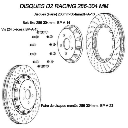 Replacement Front Discs for D2 Racing Brake Kits