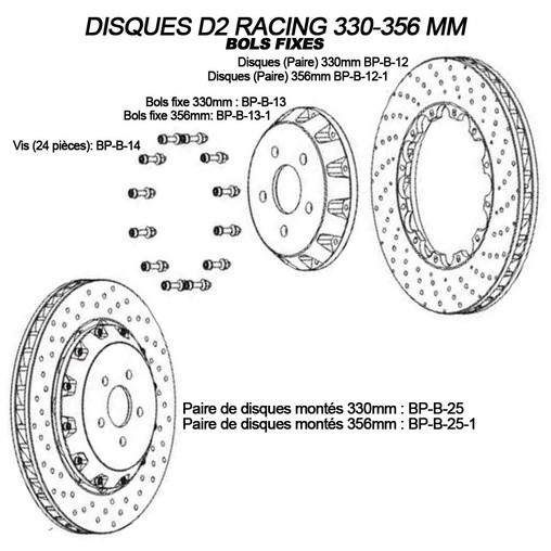 Replacement Front Discs for D2 Racing Brake Kits