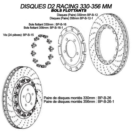Replacement Front Discs for D2 Racing Brake Kits