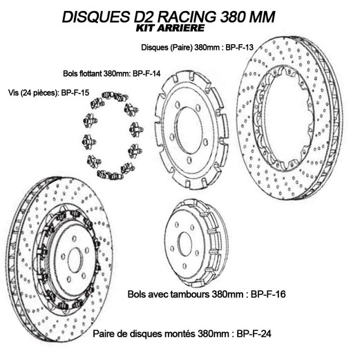 Replacement Rear Discs for D2 Racing Brake Kits