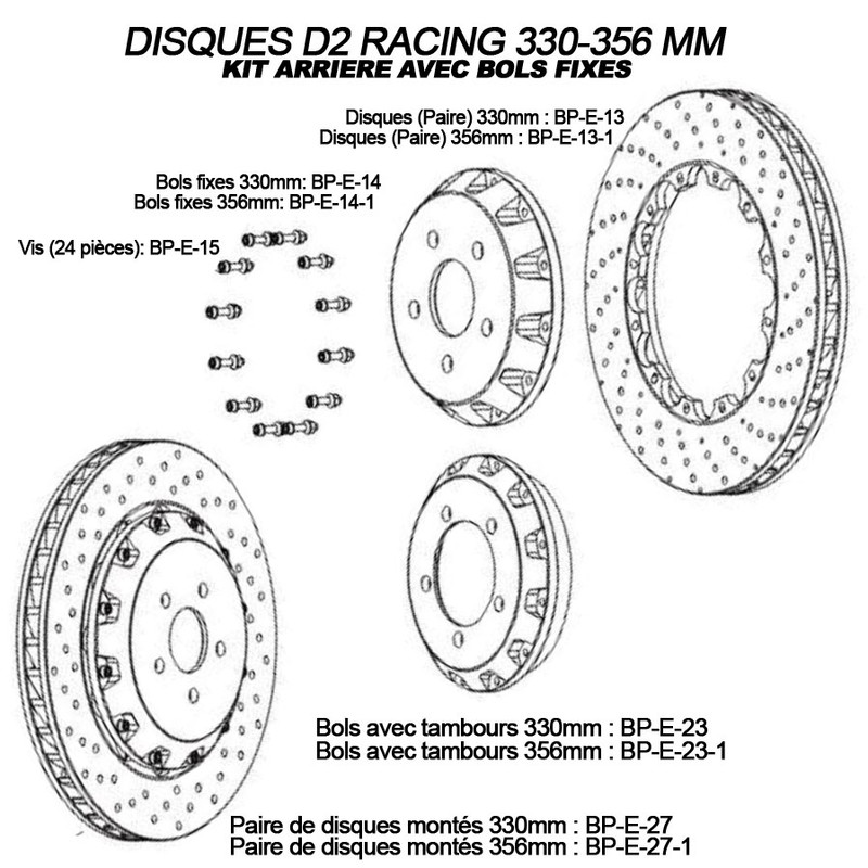 Replacement Rear Discs for D2 Racing Brake Kits