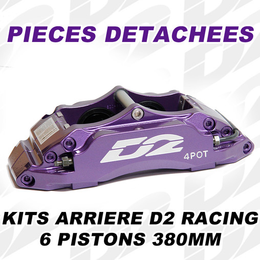 Spare Parts for D2 Racing Rear Brake Kits - 6 Pistons 380 mm
