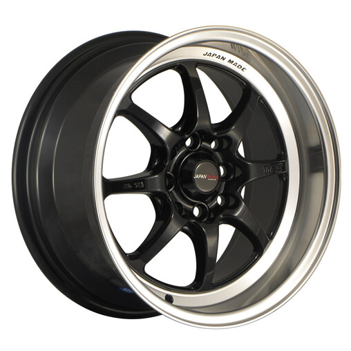 Japan Racing TF-2 15x7.5" 4x100/114.3 ET30, Gloss Black