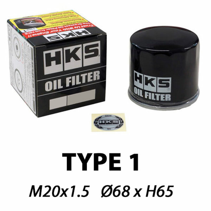 HKS Type 1 Oil Filter | M20x1.5 (Nissan SR20, 350Z, 370Z, GT-R, Honda B16, B18, K20, Mazda MX-5, RX-7, RX-8, Mitsu Evo, GT86, BRZ, Subaru Impreza...)