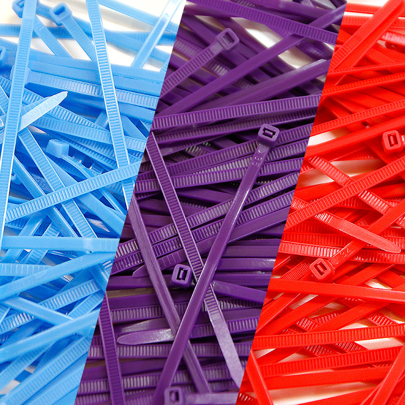 Pack of 300 Cable Ties - Colours "BMW Motorsport"