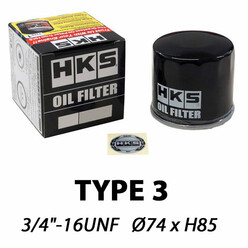 HKS Type 3 Oil Filter | 3/4"-16 UNF (Toyota 1JZ & 2JZ, Lexus...)