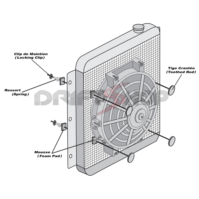 Universal Electric Fan Mounting Kit | Available from DriftShop.com