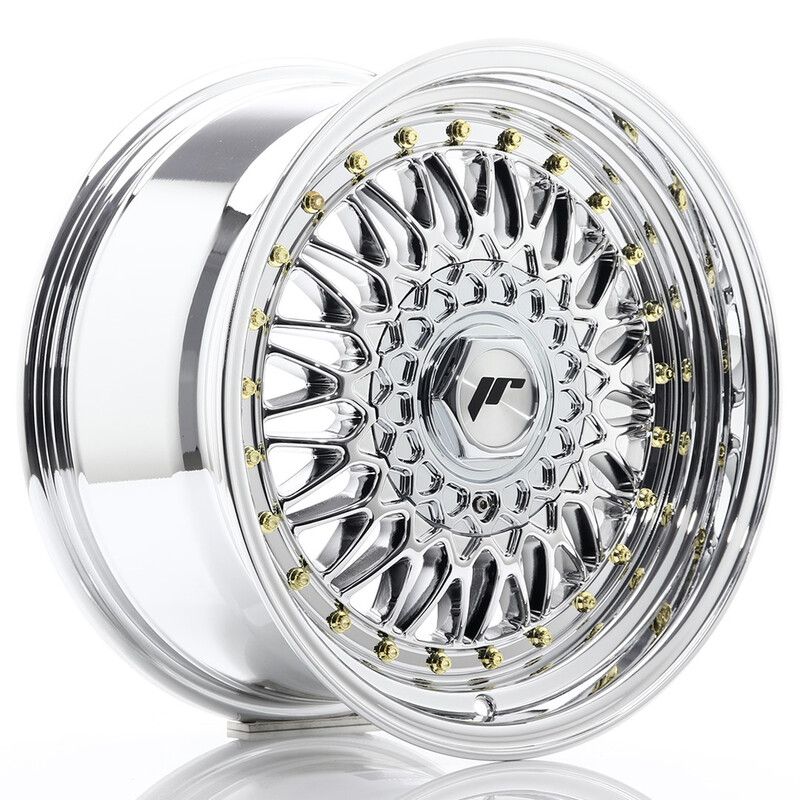Japan Racing JR-9 16x8" 4x100/108 ET25, Chrome / Titanium