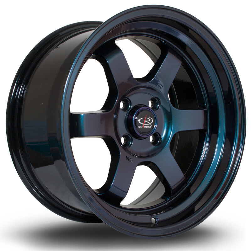Rota Grid V 16x8" 4x100 ET20, Chrome / Titanium