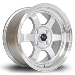 Rota Grid V 15x7" 4x100 ET20, Silver, Polished Lip