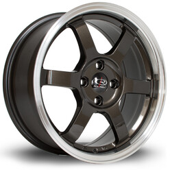 Rota Grid 16x7" 4x100 ET40, Gunmetal, Polished Lip