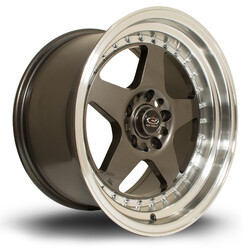Rota Kyusha 17x9" 5x114.3 ET12, Gunmetal, Polished Lip