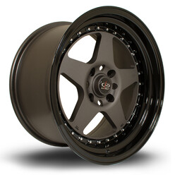 Rota Kyusha 17x9.5" 5x114.3 ET12, Gunmetal, Black Lip