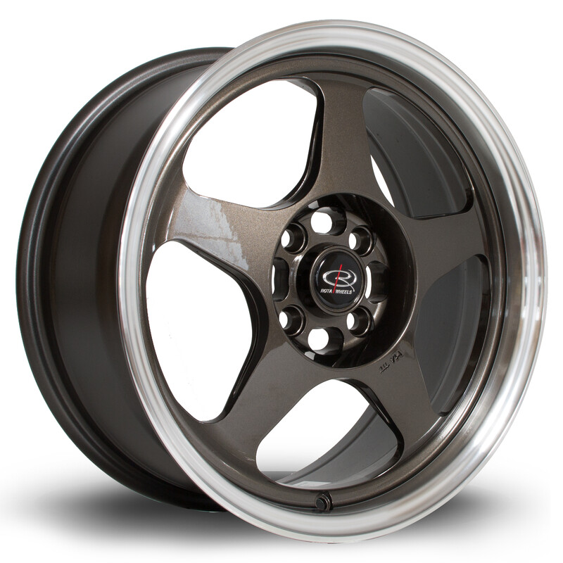 Rota Slipstream 16x7" 4x100 ET40, Gunmetal, Polished Lip