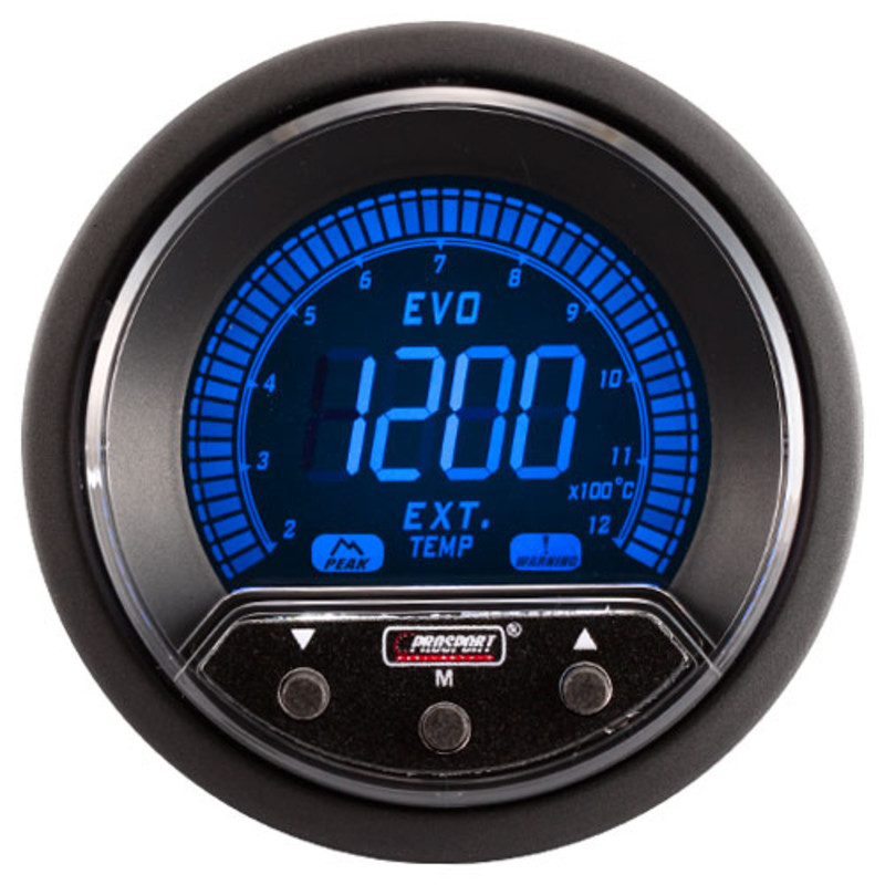 ProSport Evo EGT Gauge - Exhaust Temperature (1200°C, 4 Colors)