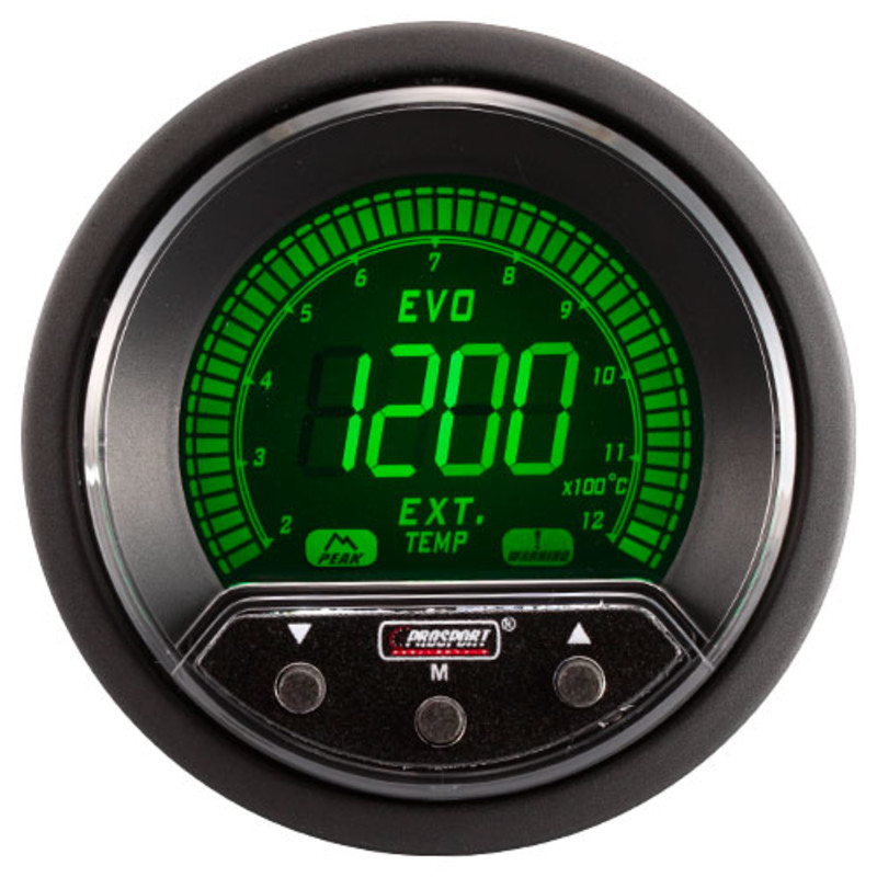 ProSport Evo EGT Gauge - Exhaust Temperature (1200°C, 4 Colors)