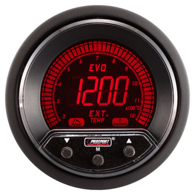 ProSport Evo EGT Gauge - Exhaust Temperature (1200°C, 4 Colors)