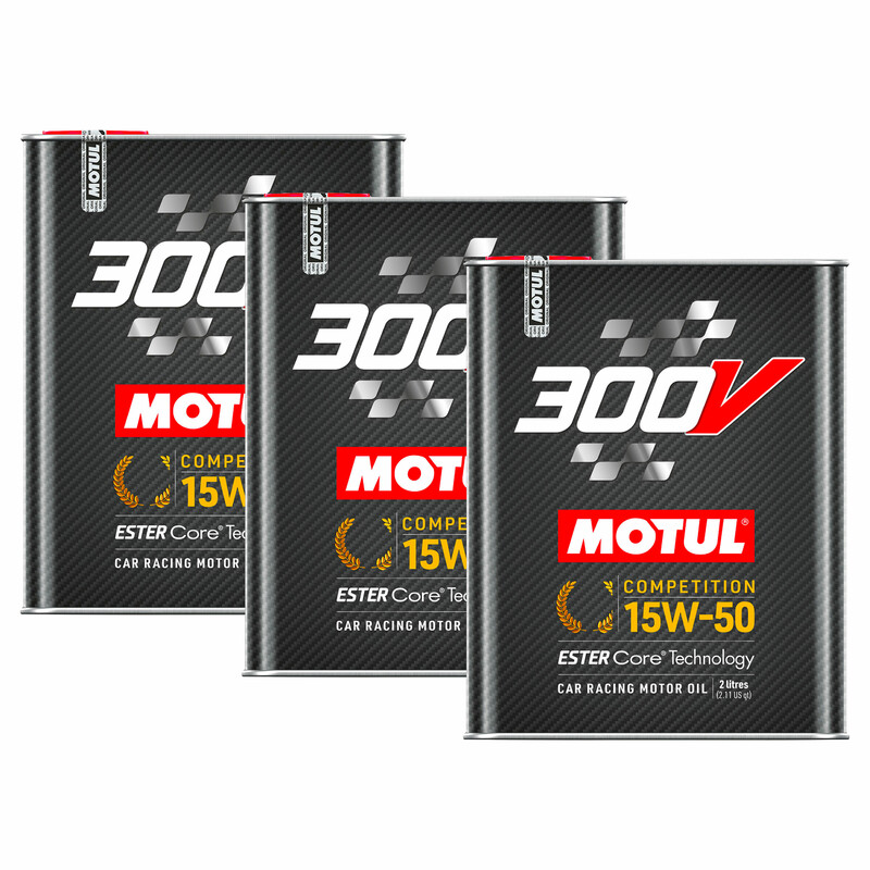 Motul 300V Competition 15W50 Engine Oil Bundle (3 x 2L)