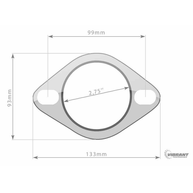 Vibrant Performance Exhaust Flange Gasket 70 mm - 2.75" (2 Hole)