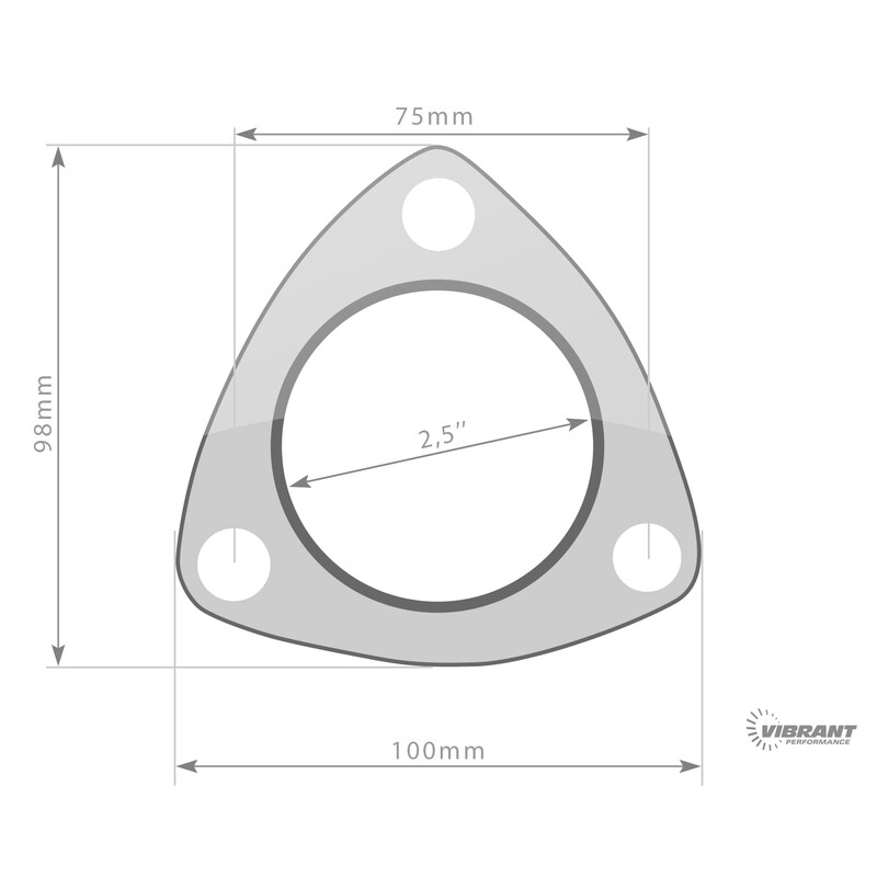 Vibrant Performance Exhaust Flange Gasket 64 mm - 2.5" (3 Hole)