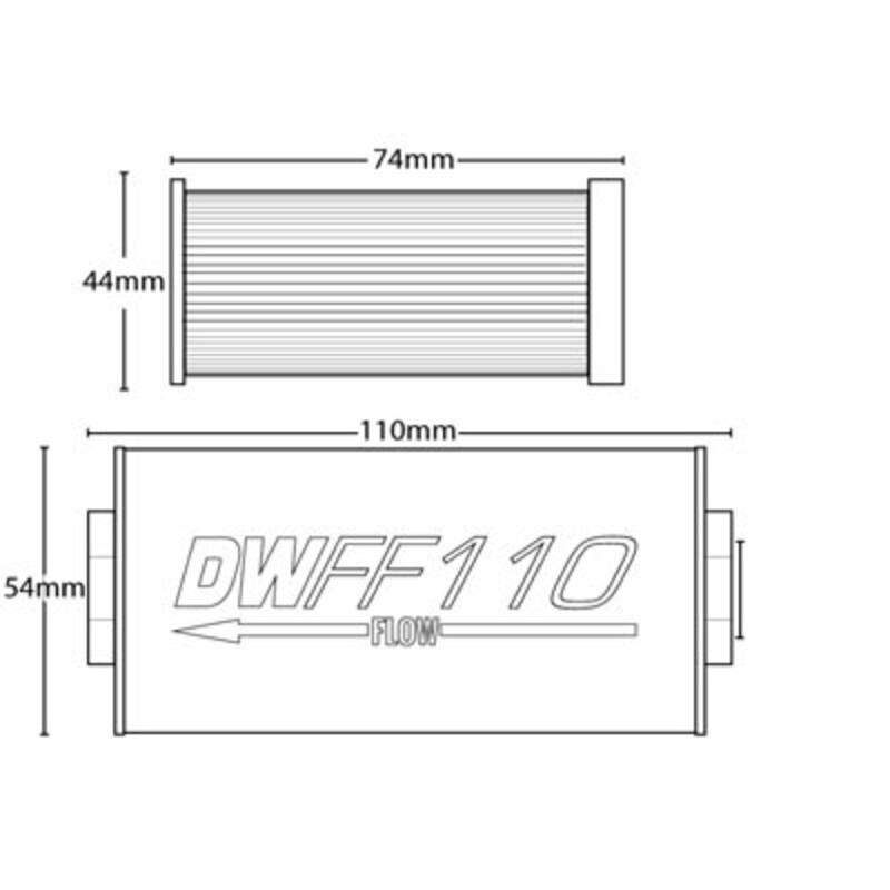 Universal Deatschwerks Fuel Filter 100 Micron (Dash 10)