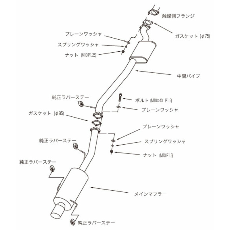 HKS "Silent Hi-Power" Catback for Nissan Skyline R33 GT-R