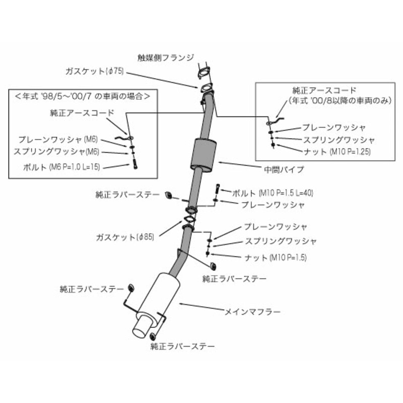 HKS "Hi-Power 409" Catback for Nissan Skyline R34 GT-T (4 doors)