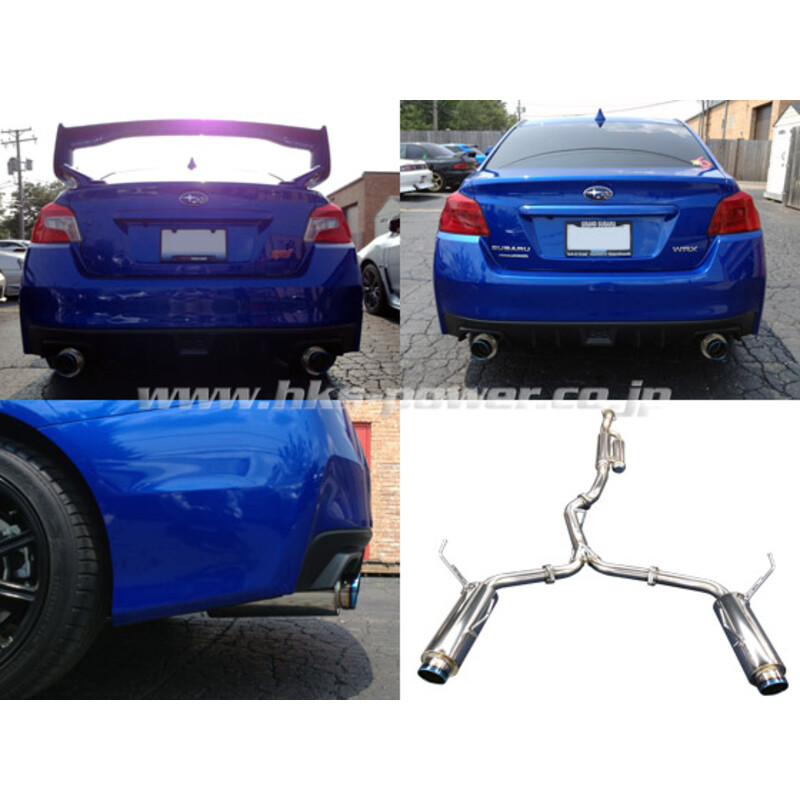 HKS "Hi-Power" Ti-Tip Catback for Subaru Impreza VAG WRX & VAF WRX STI (FA20 & EJ25)