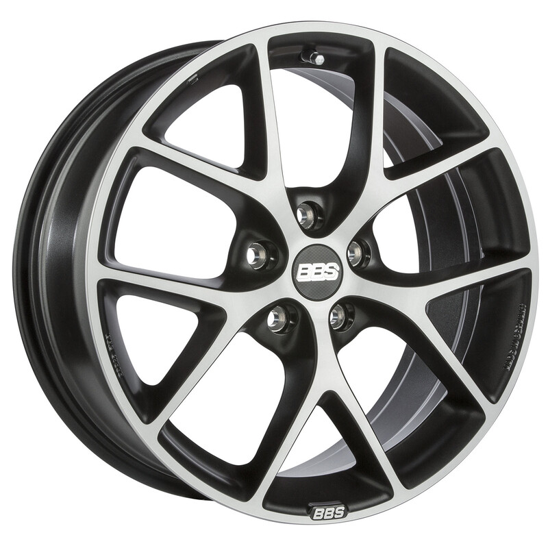 BBS SR 19x8.5" 5x120 ET32, Black Diamond Cut (SR026)