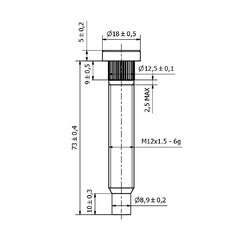 M12x1.5 Wheel Stud - Honda (Long, 62 mm)